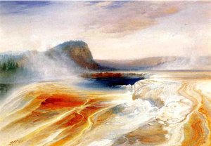 下間欠泉盆地 作： Thomas Moran